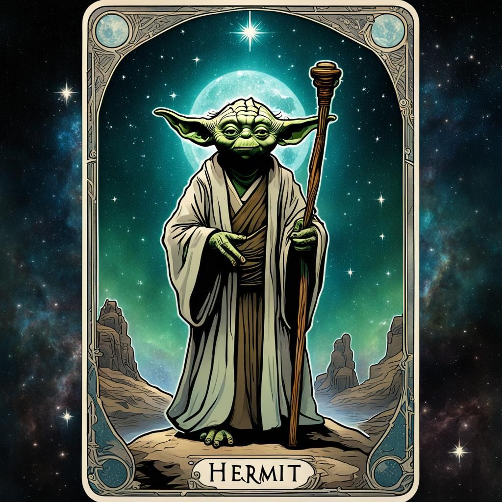 The Hermit Yoda Tarot