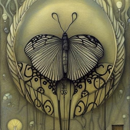 Intricate Butterfly in Surrealist Style