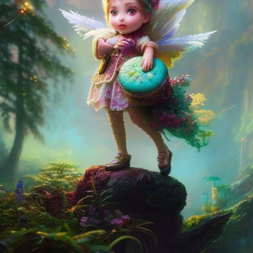 Cupcake Fairy Portrait in Kawaii Style