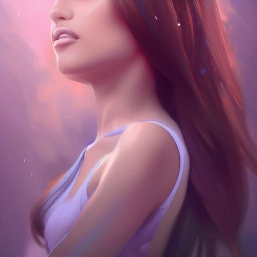 Detailed Portrait in Art Nouveau Style