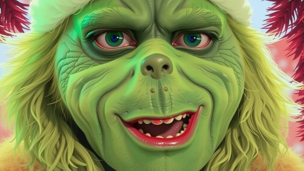 Hyperrealistic Grinch Portrait in Unreal Engine 5 Style