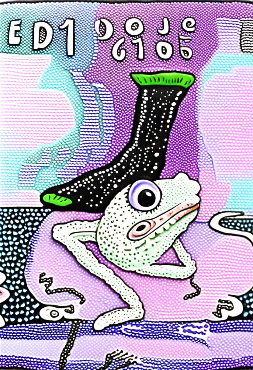 Stiletto Crushing Frog: Detailed 3D Macro Rendering