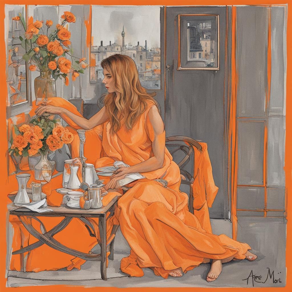 "Après Moi, Le Déluge" in Tangerine Hues