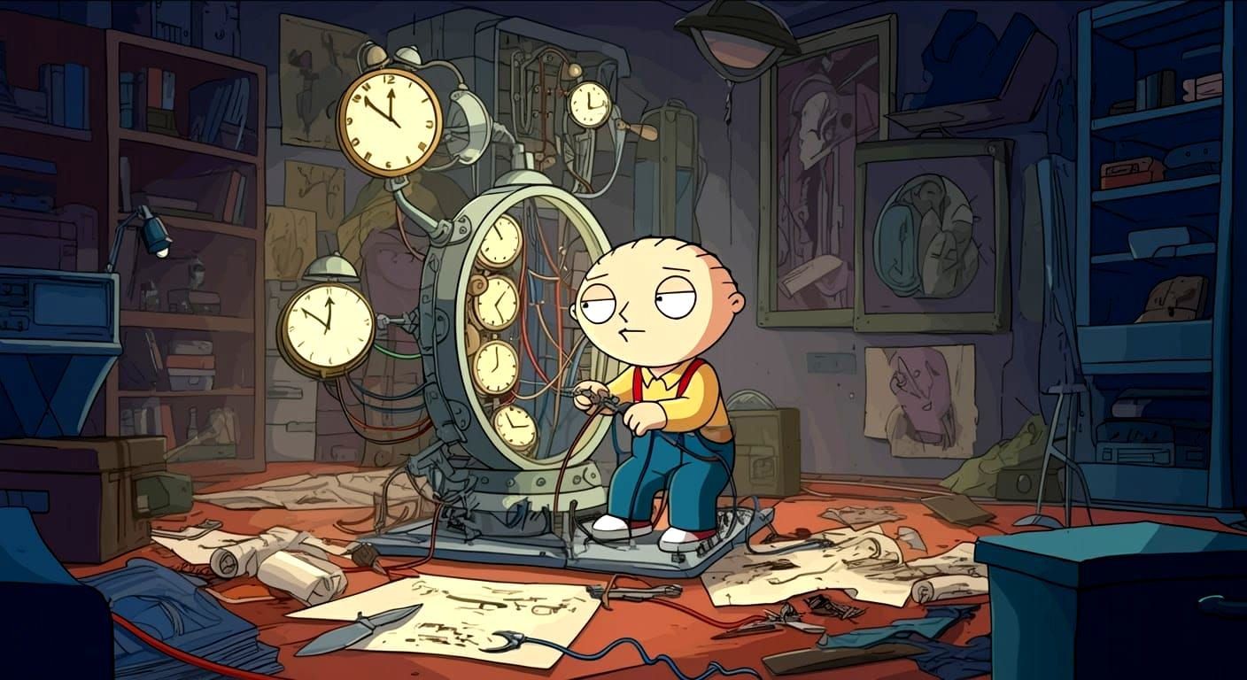 Stewie Griffin's Time Machine: Comic Book Art