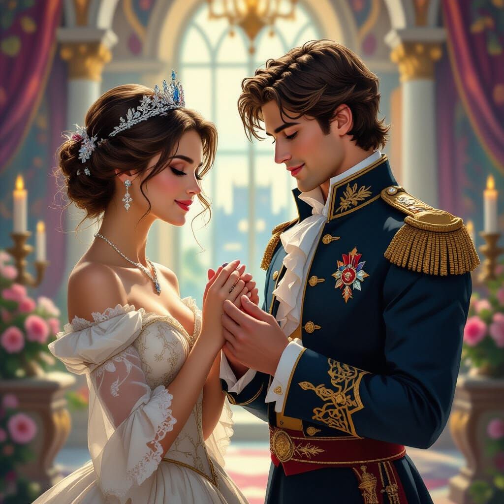 Prince Gifts Necklace in Art Nouveau Style