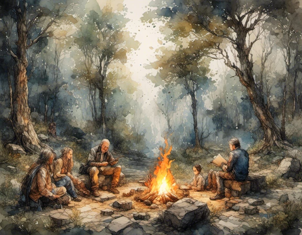 camping with grand dad