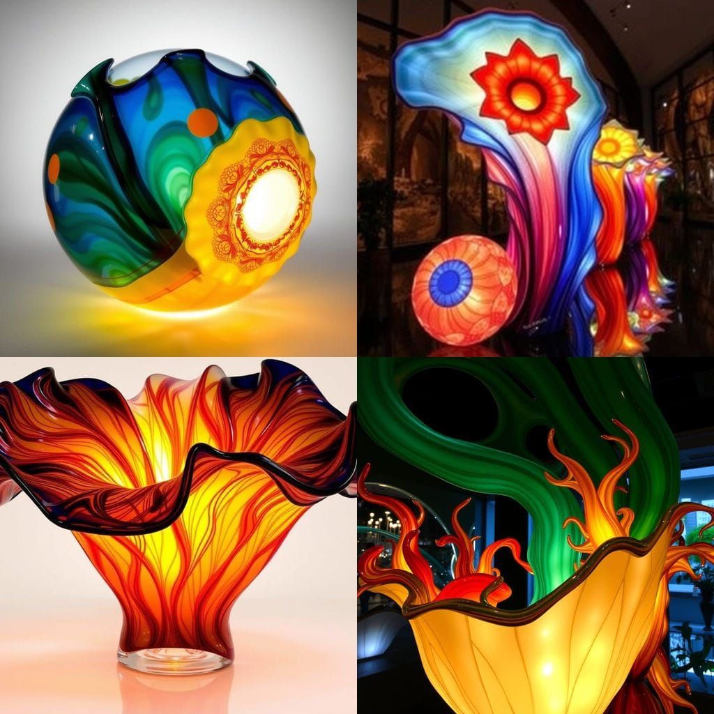Dale Chihuly Inspired Glass Sculpture