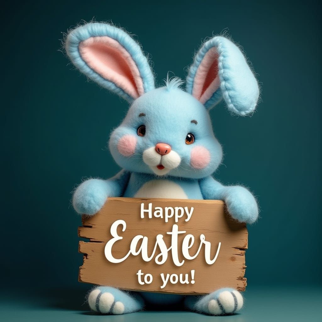 Whimsical Easter Bunny in Vintage Illustration Style