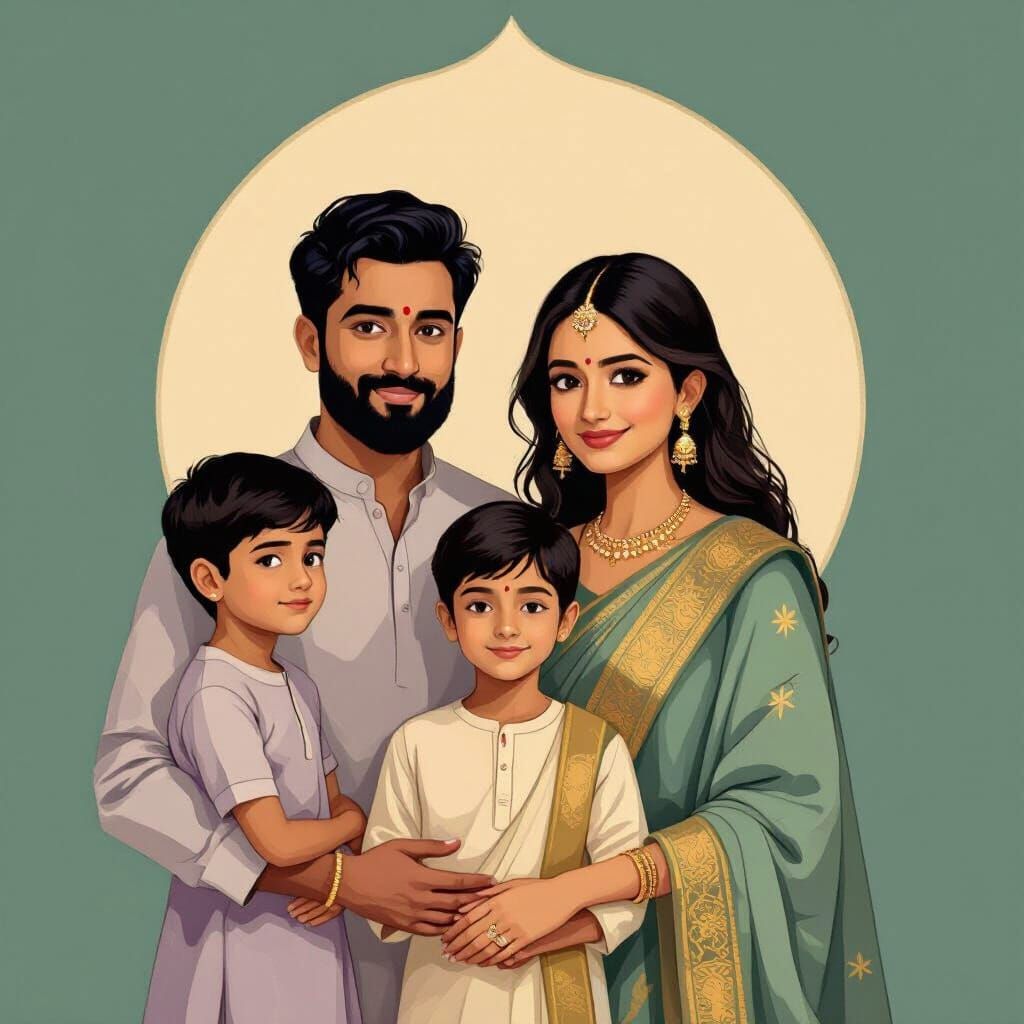 Connected Indian Families in Spiritual Style