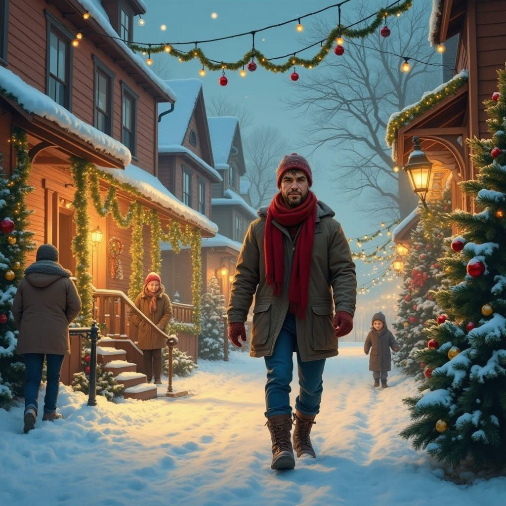 Benevolent Man of Whoville Embracing Ethereal Christmas Magi...