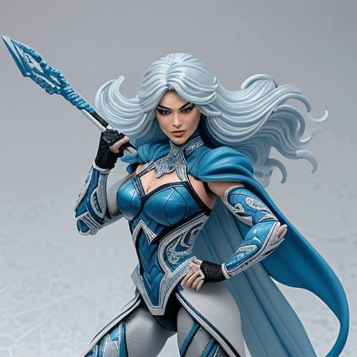 1988 DC Comics Ice in Stylized McFarlane Action Figure Pose