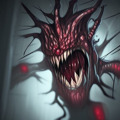 Horrifying Monster Stalks Hallway in Hyperdetailed Art