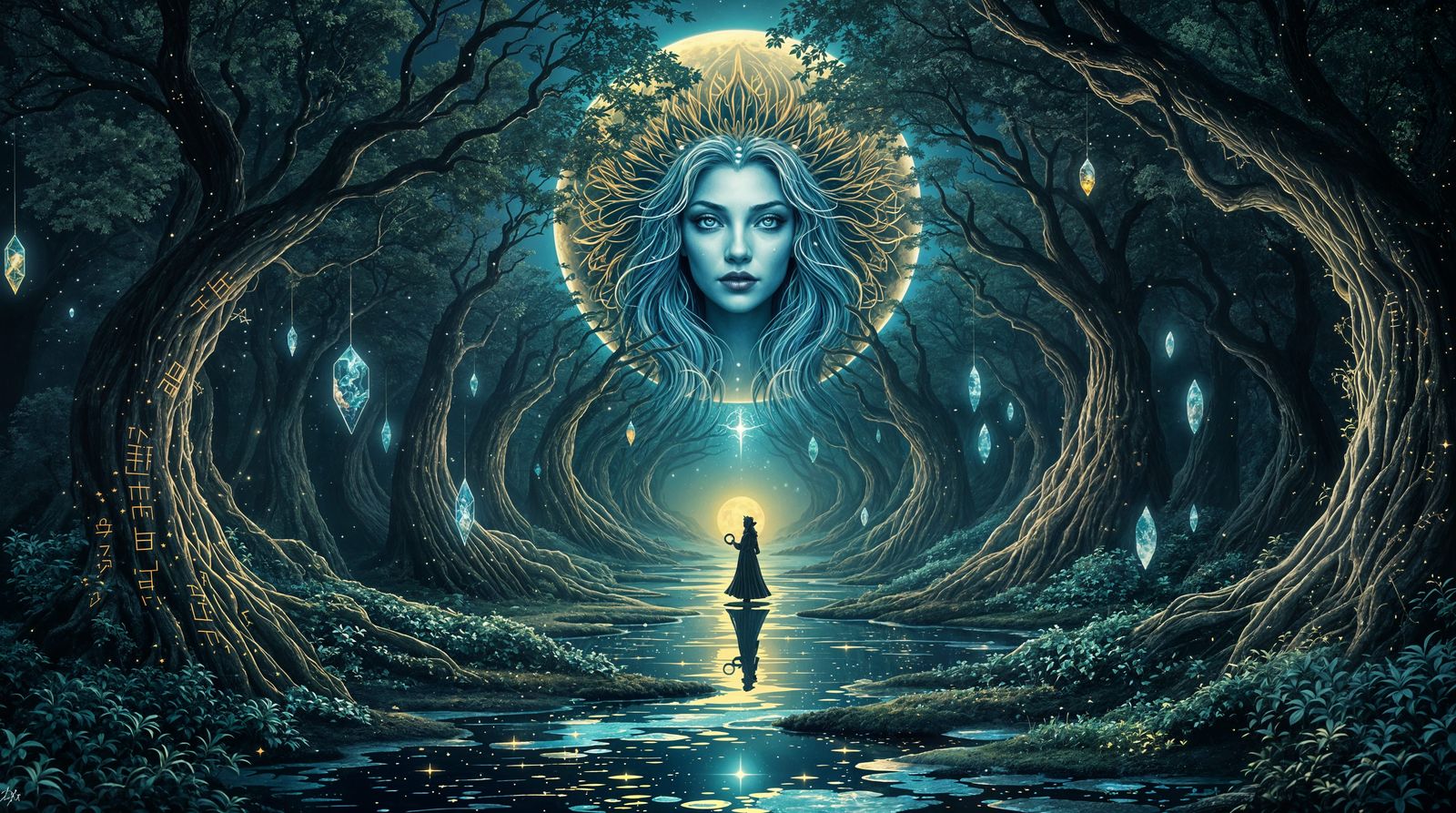 Surreal Forest Reveal under Tidal Moonlight