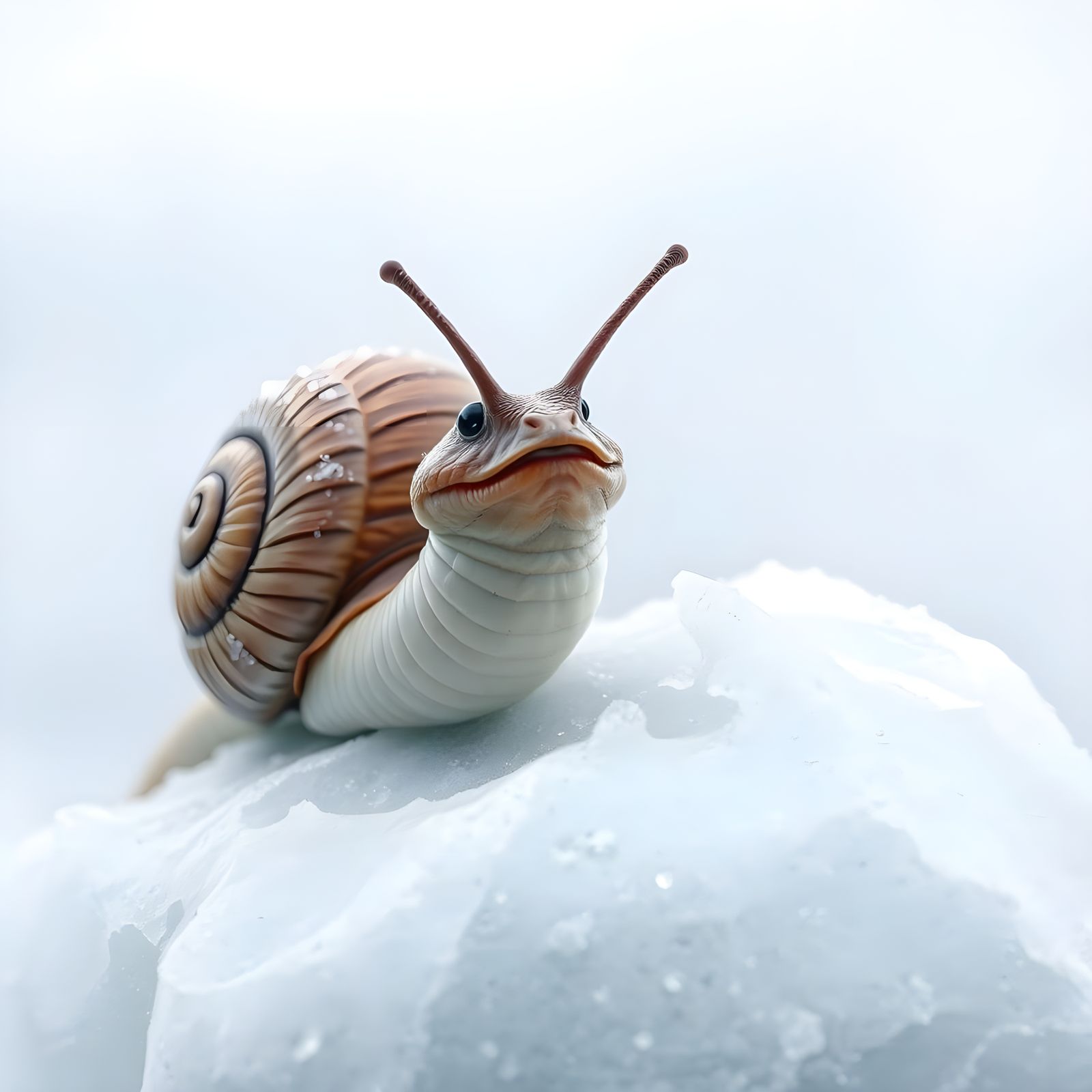 Laughing Sweating Snail on Iceberg