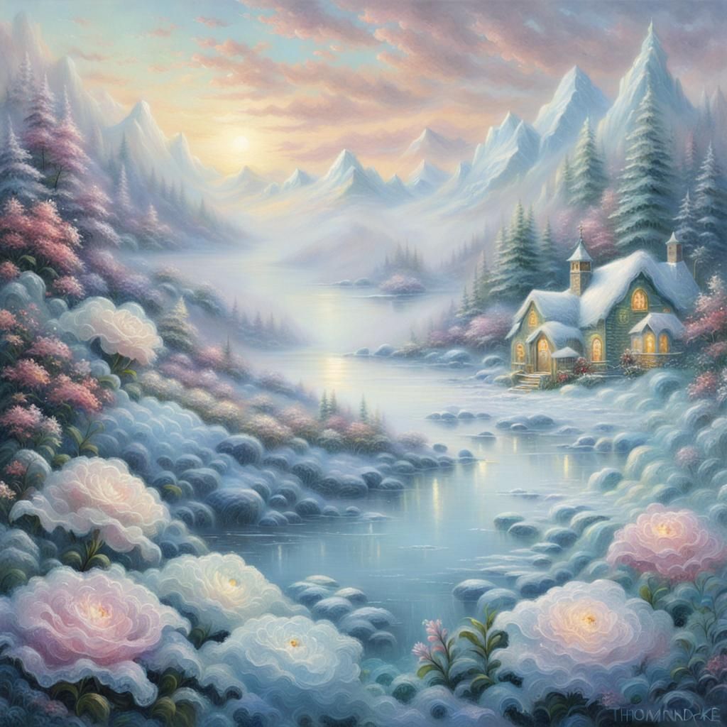 Iced Flower: Ethereal Fantasy Close-Up