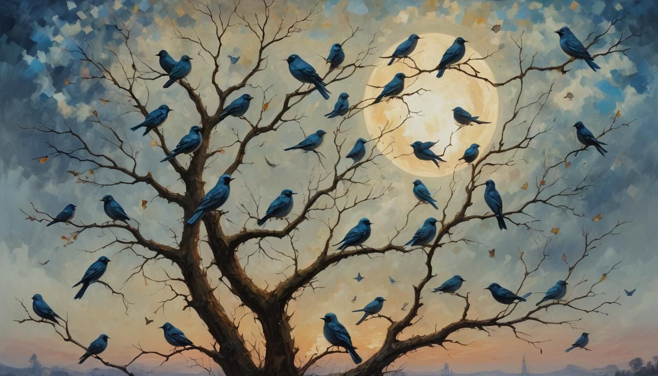 Surreal Twilight Landscape Inspired by Dark Fantasy