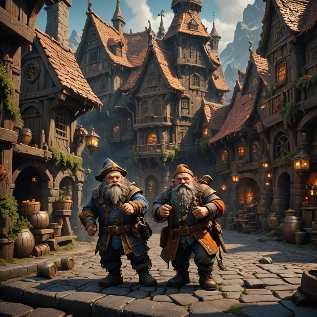 Drunken Dwarf: Detailed Matte Painting