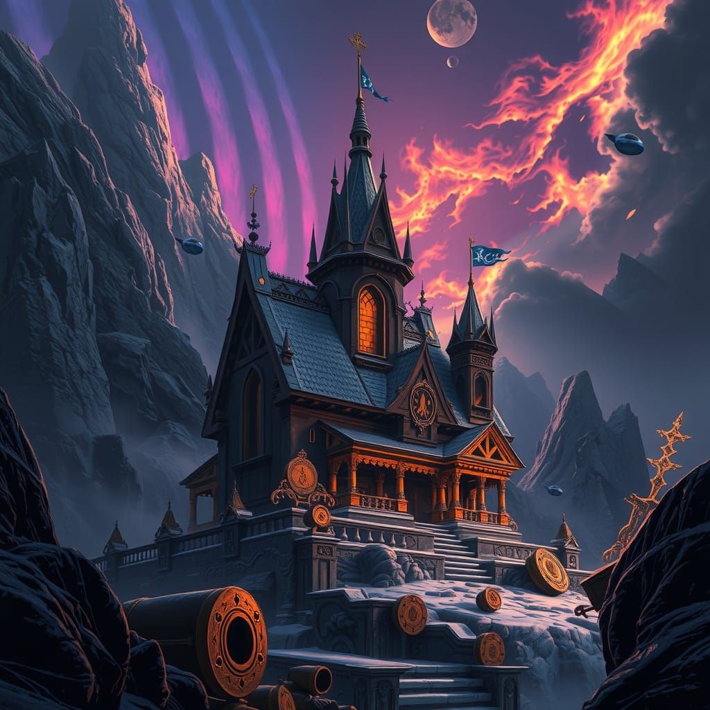 Fantastical Myth Marker in Detailed Matte Painting