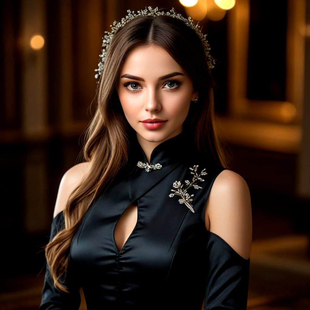 Vibrant Hyperrealist Portrait of a Beautiful Woman