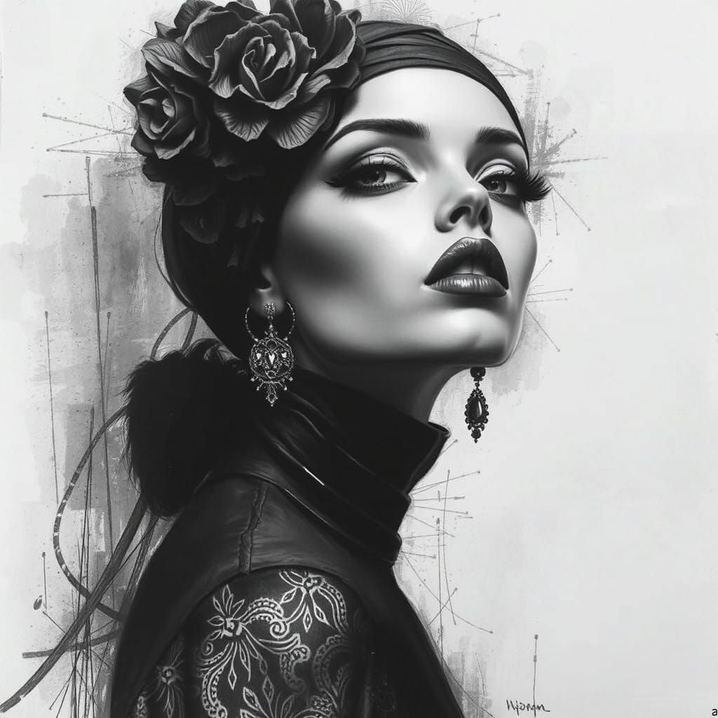 Nitram Charcoal Artistry Fashion Femme Fatale Warren Adam Il...
