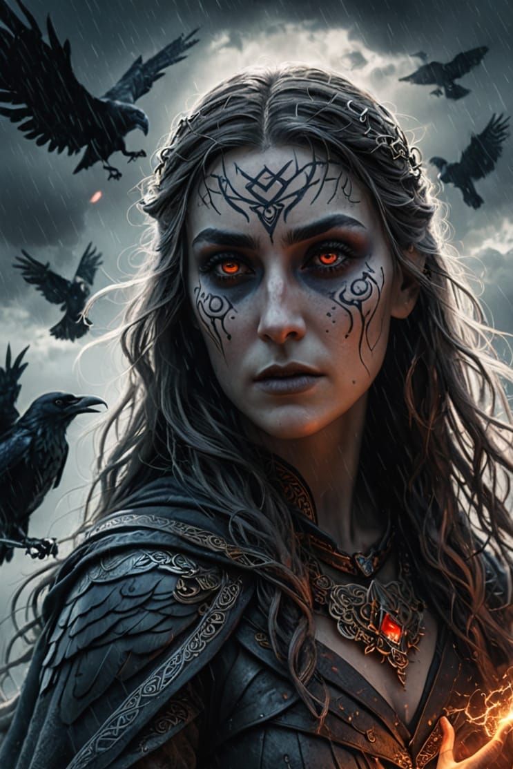 Morrigan, Celtic Goddess of War in Fantasy Realism