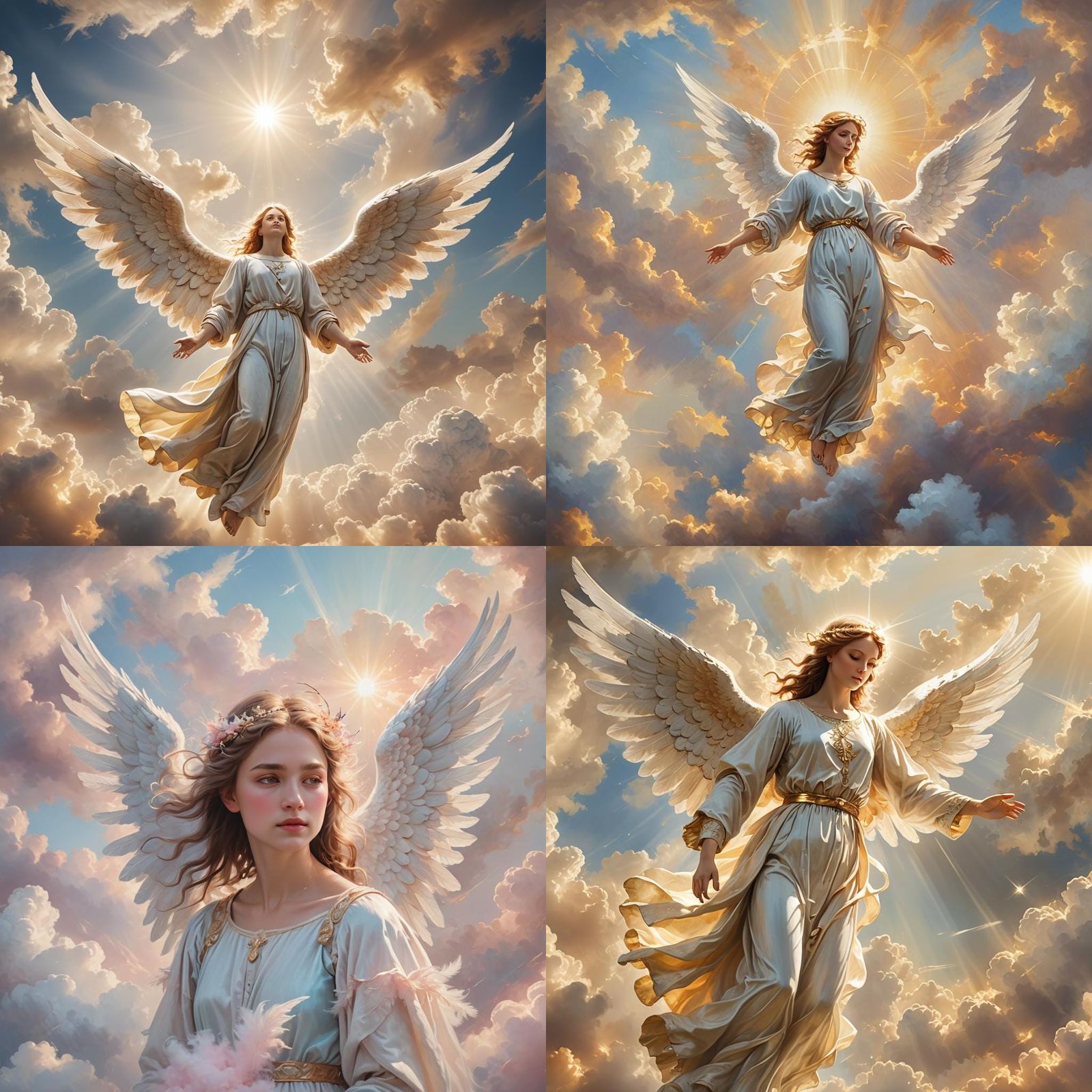 Angel Ascending to Heaven in Divine Light