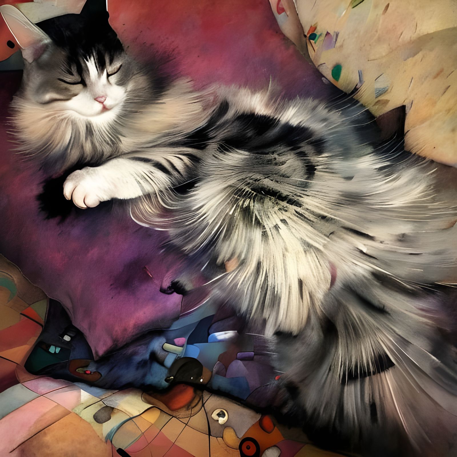 Cat Nap: Hyper-Realistic Painting of Sleeping Feline