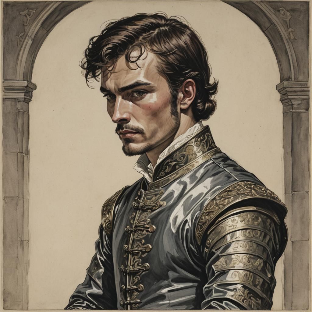 Classical Portrait of Tybalt, Nephew to Lady Capulet