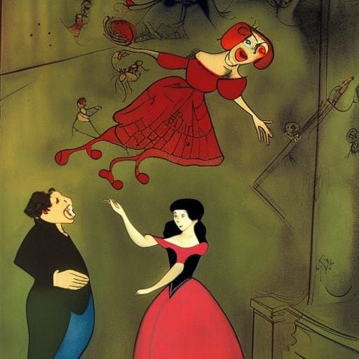 Horror Fairytale: Cinderella and Snow White, Classical Art