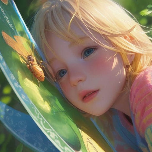 Child Befriends Giant Bug in Tilt-Shift Art