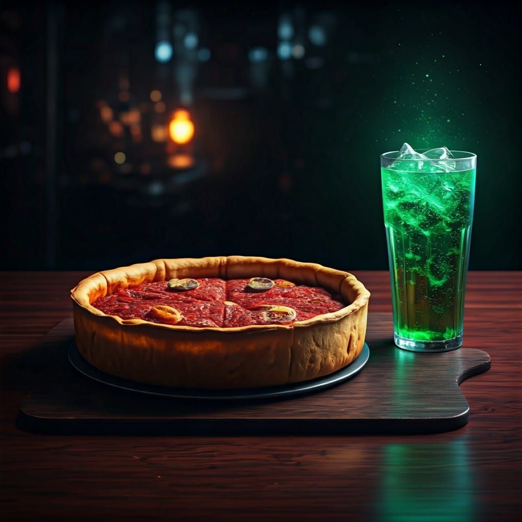 A Warm, Smiling Deep Dish Pizza Masterpiece