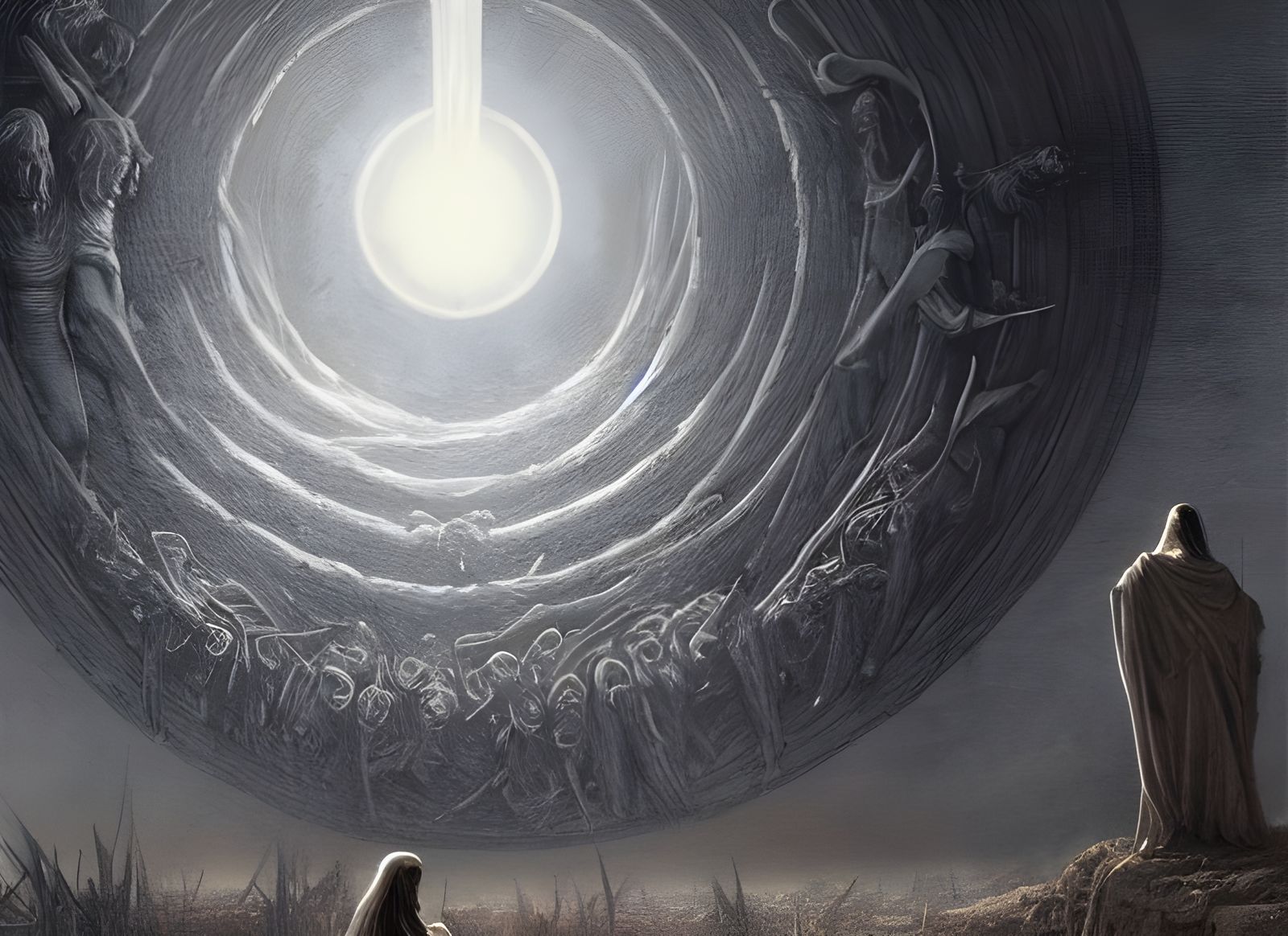 Jesus and the Black Sun: a Dark Art Piece