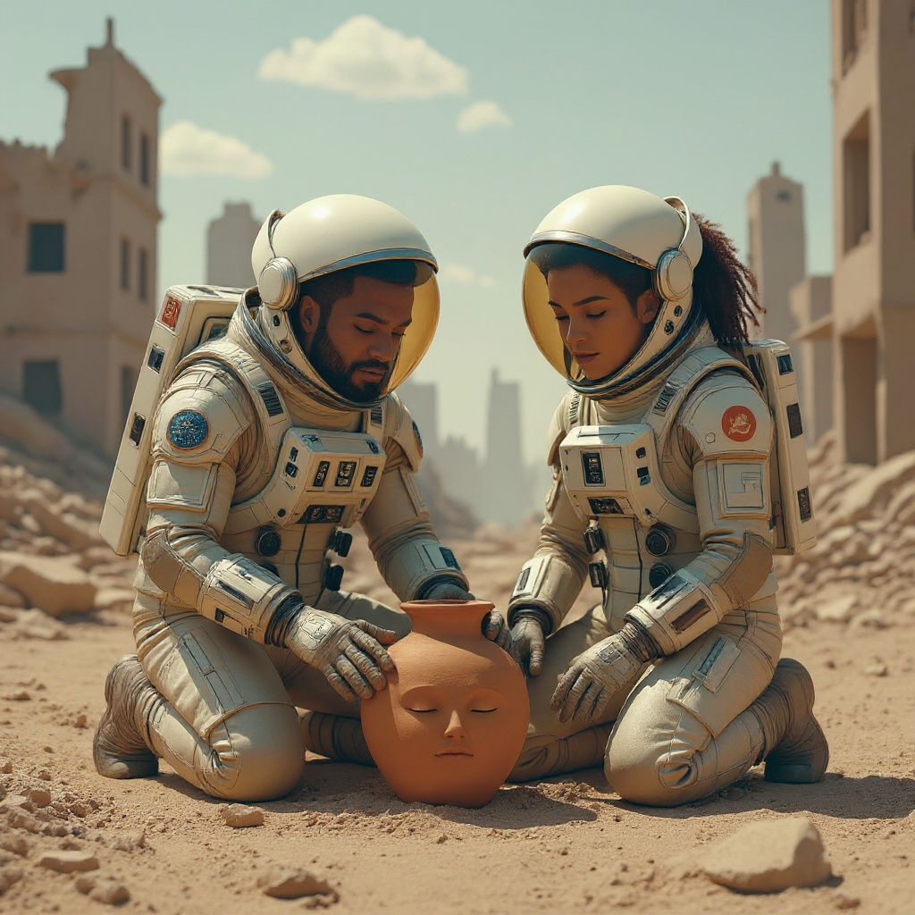 Astronauts Discover Mysterious Artifact on Alien Planet