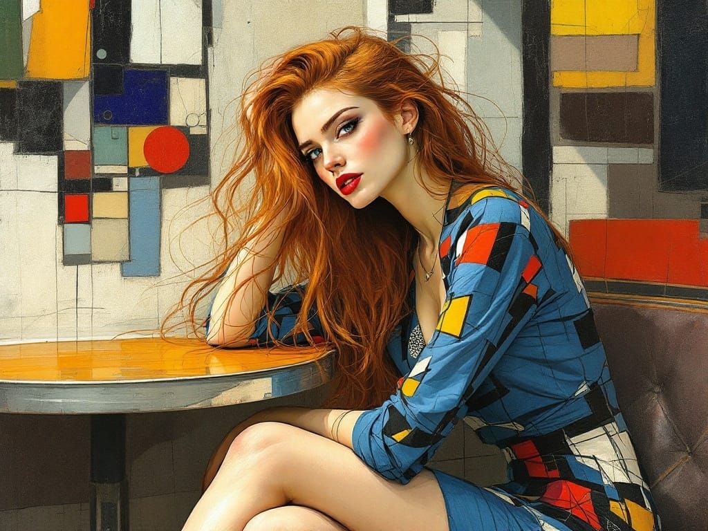 Distorted Beauty in Expressionist Fusion