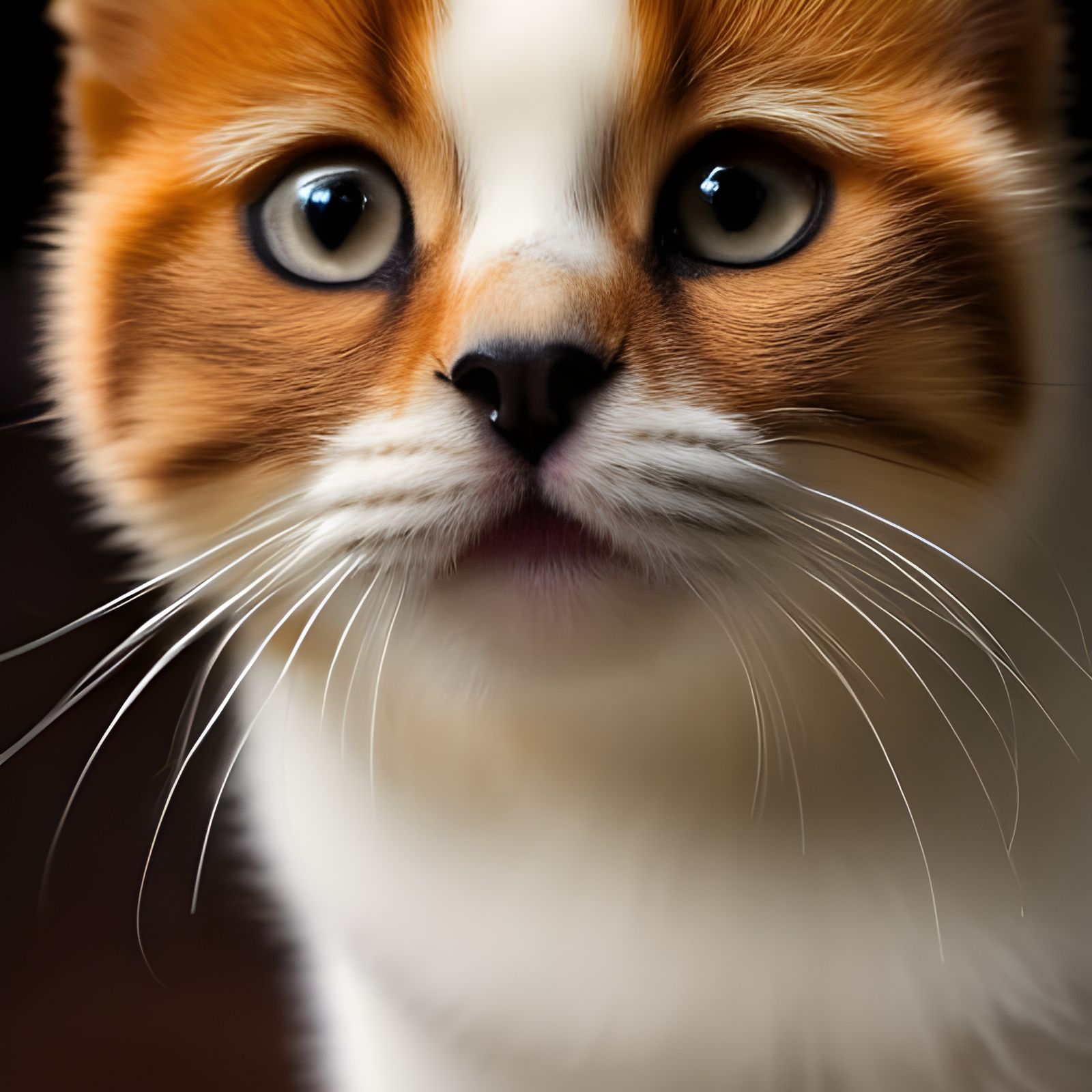 Adorable Fluffy Kitten: A Detailed 3D Masterpiece