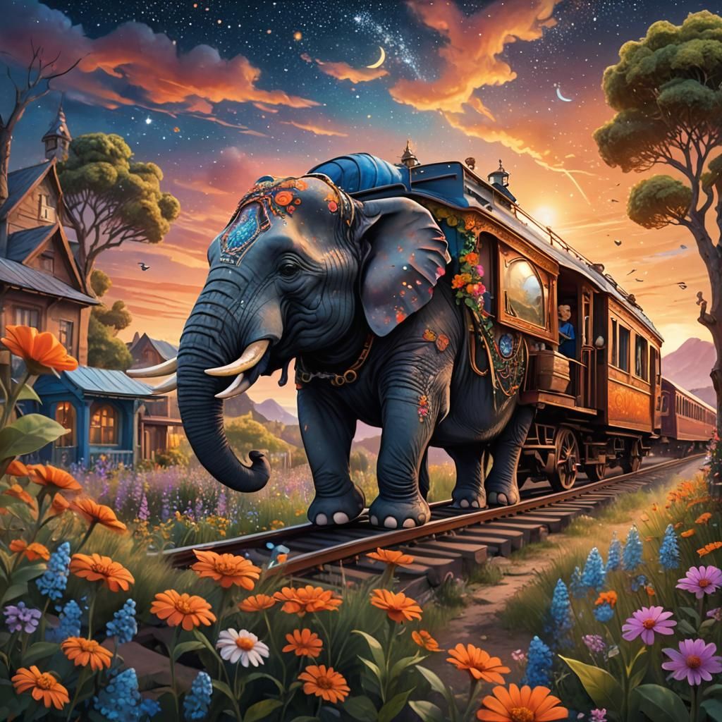 Elephant Train Ride Through Coffee Bean Trails