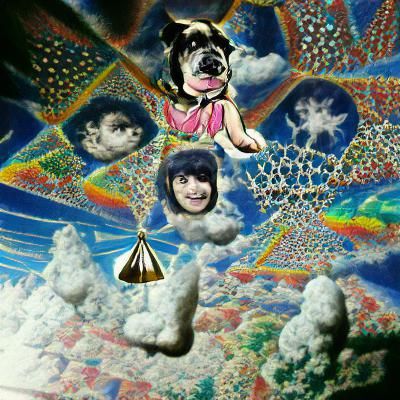 Dog in a Psychedelic Dreamscape