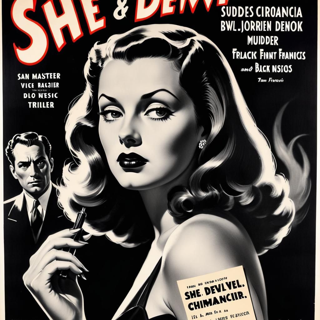 1940s Noir Movie Poster: "She Devil"