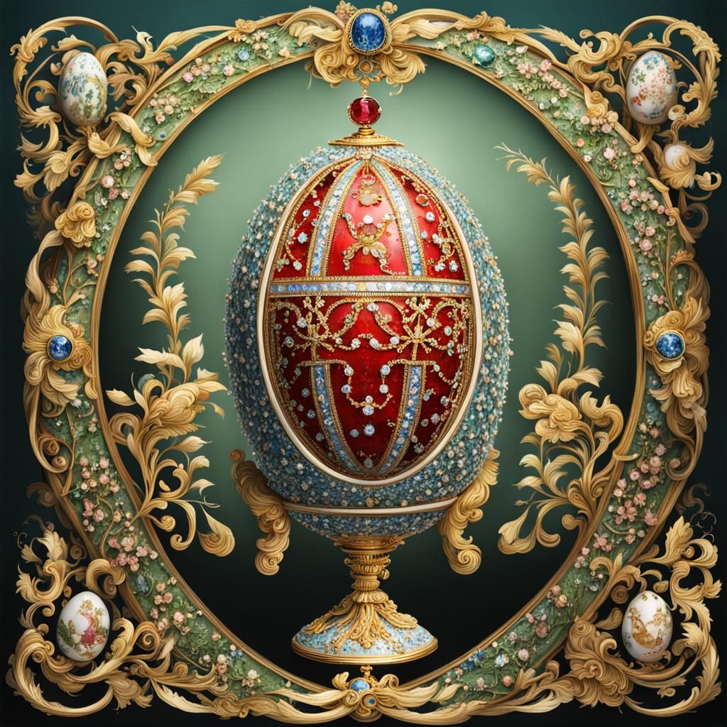 Exquisite Faberge Egg: A Digital Art Masterpiece
