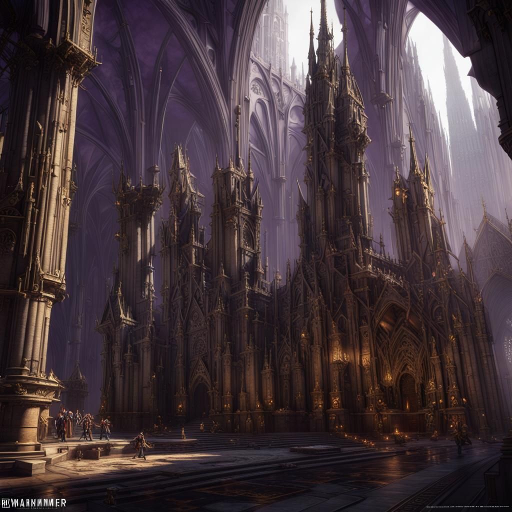 Gothic Capital Ship Masterpiece in Dark Fantasy Art Style