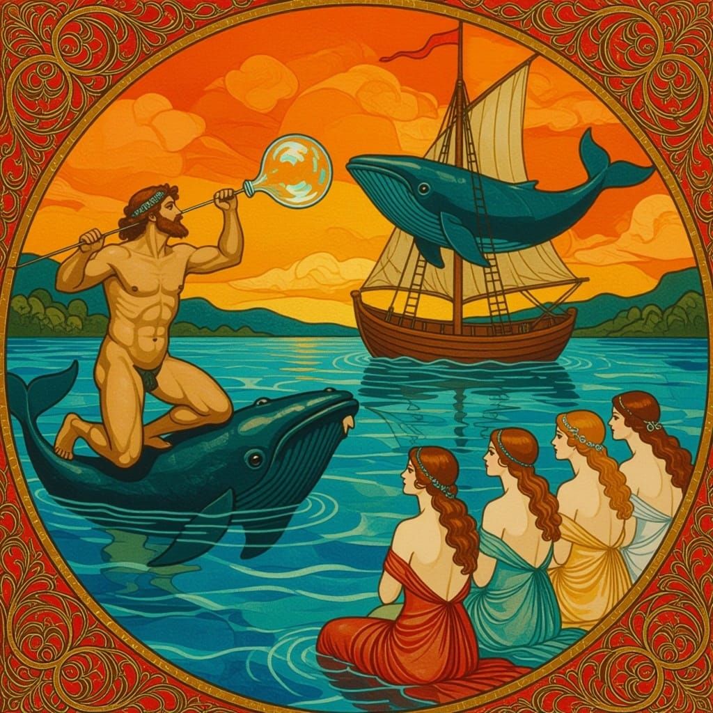 God Creates in Pre-Raphaelite Style with Glassblowing and My...