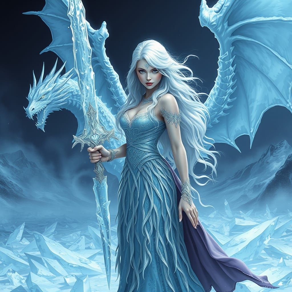 Dragon ice woman
