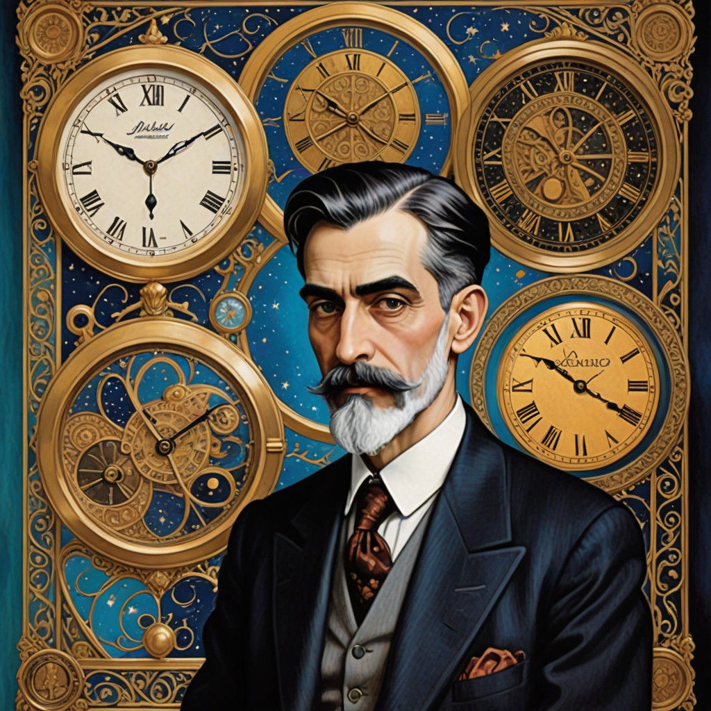 Man Lost in Labyrinth of Clockwork Time