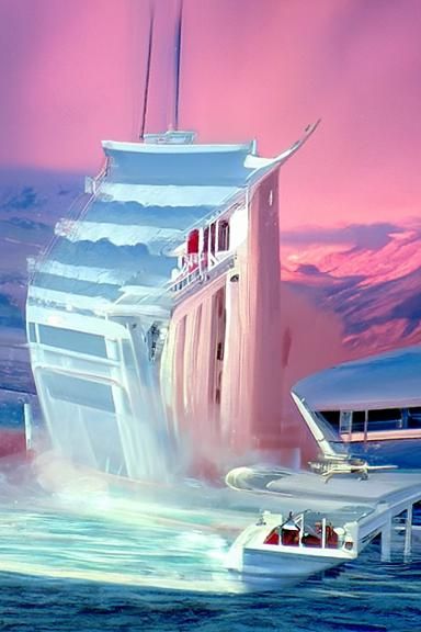 Love Boat Ride: Detailed Matte Painting Concept Art