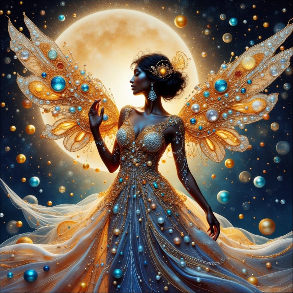 Celestial Anime Goddess Radiates Ethereal Beauty