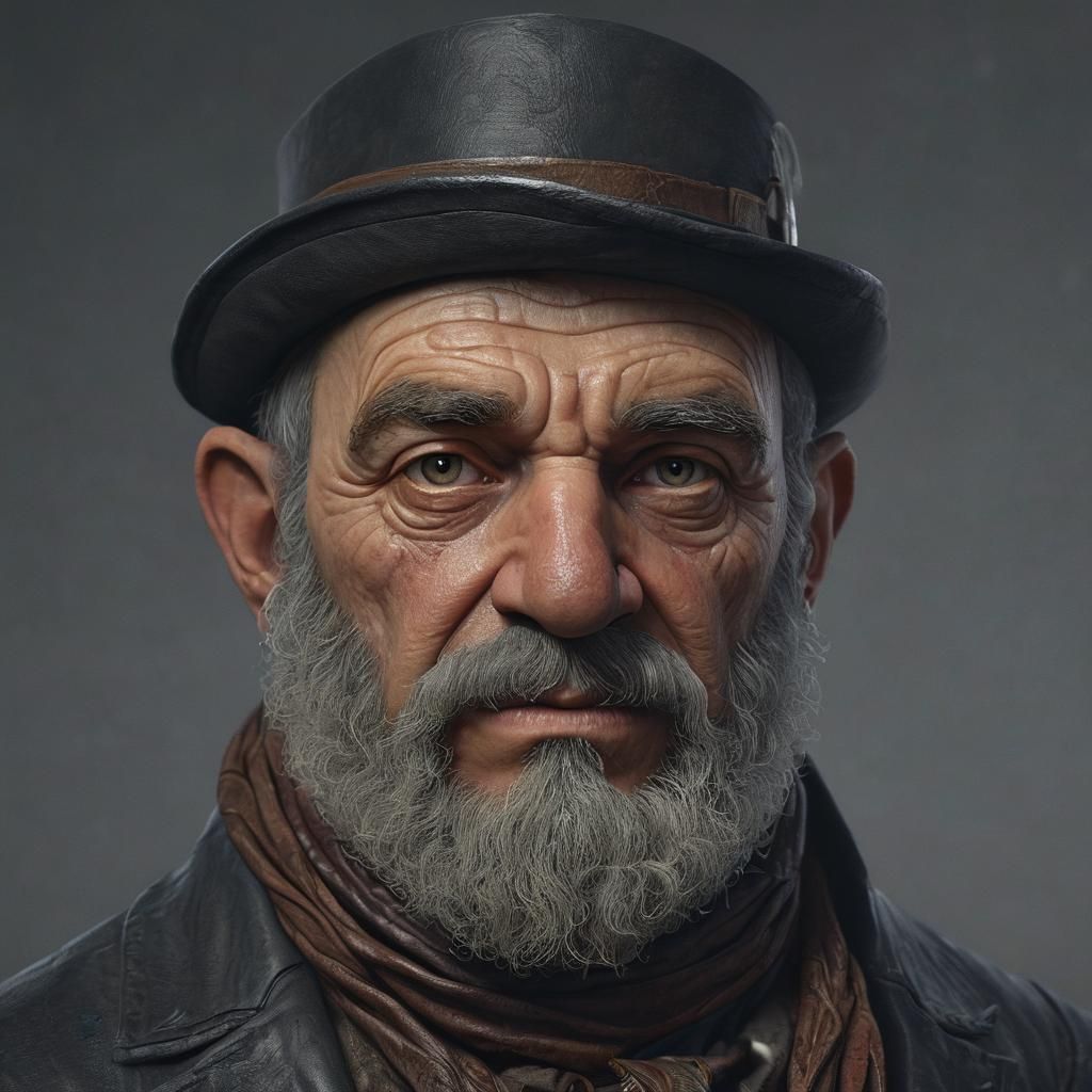 Dwarf Thief Portrait in Style of Gustave Doré