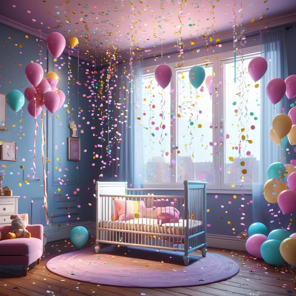 Baby Girl's Room in Detailed 3D Graphics