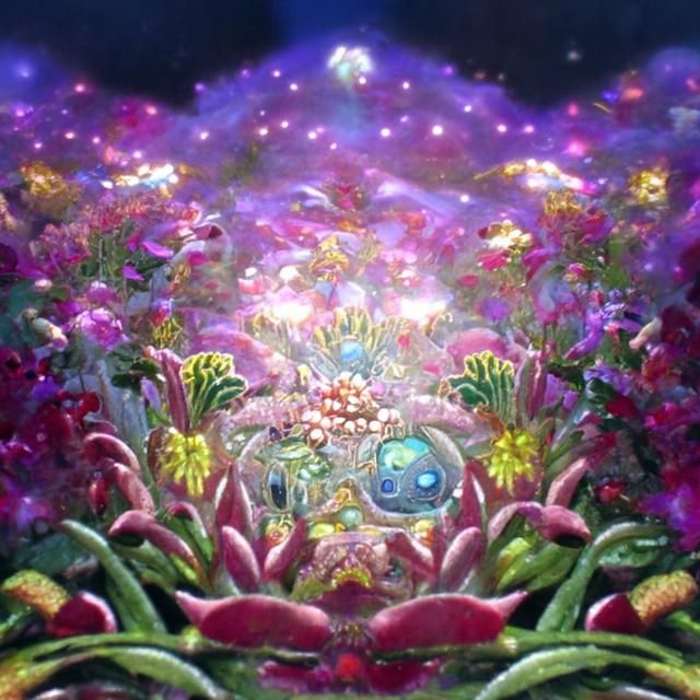 Nebula Undersea Oil Painting in Studio Ghibli Style