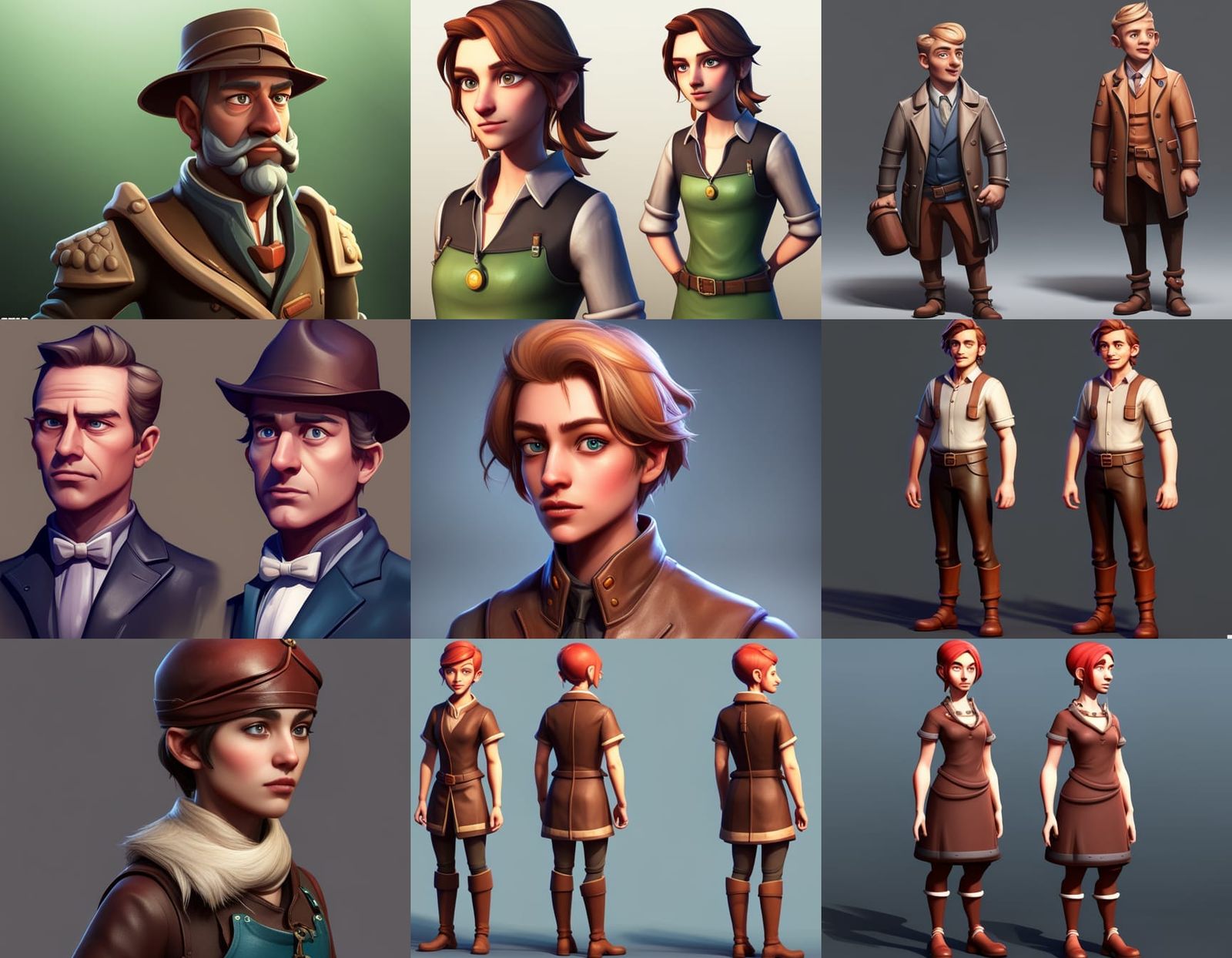 Stylized 3D Game Character for Fantasy Simulator