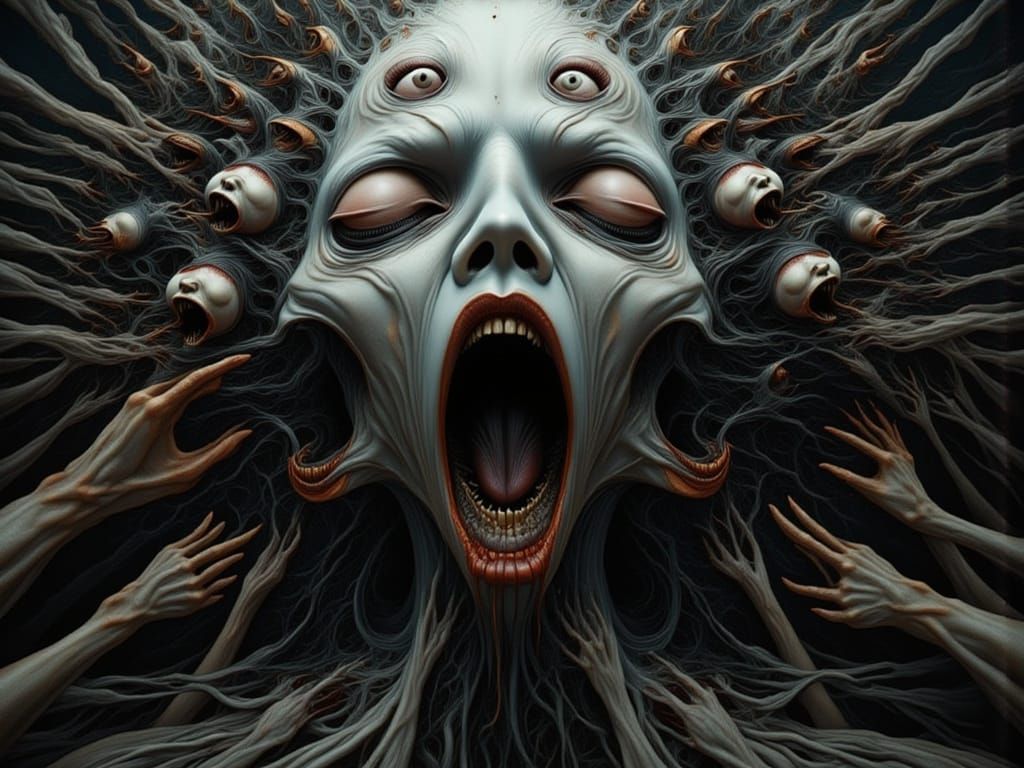 Photorealistic Mindscape of Emotions and Distorted Faces